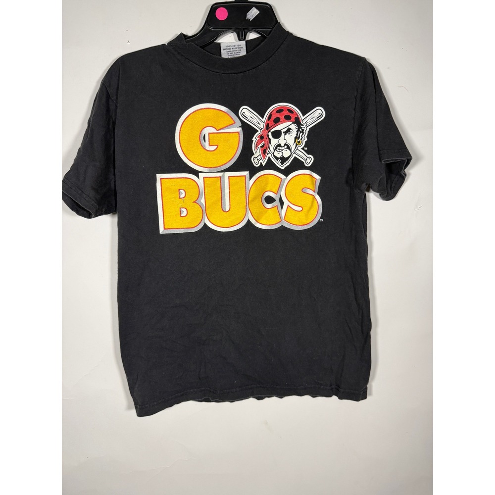 Vintage 1999 Pittsburgh Pirates Go Bucs Roster T-Shirt Sport Attack Black Medium